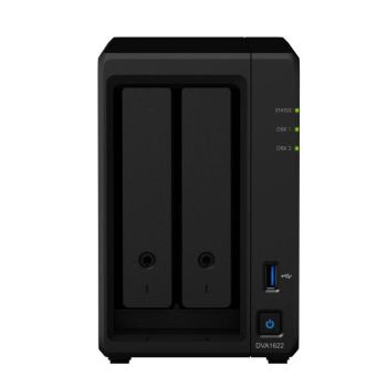 Synology Network Video Recorder DVA1622 , 2 Bay, utpo 16 Cameras, 8 Licenses , 3 Year