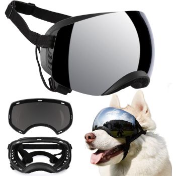 Dog Helmet Goggles, Large, Black