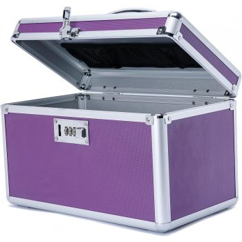 Locking Combination Medicine Box (Purple/Medium)