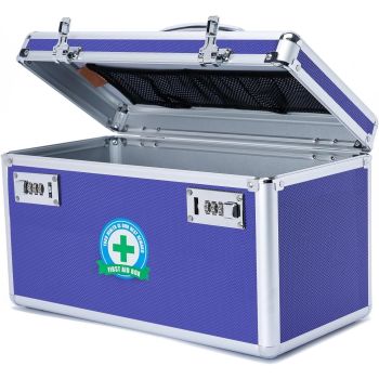 Locking Combination Medicine Box (Blue/Large)