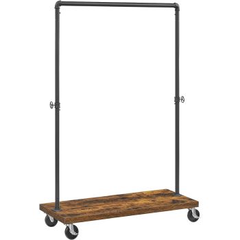 Clothes Rack Rustic Brown Black