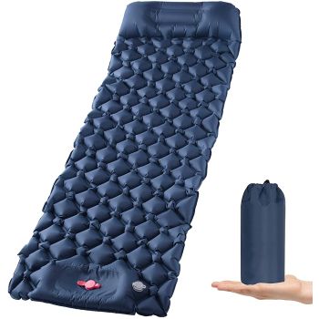 Ultralight Inflatable Camping Sleeping Pad with Pillow for Travelling and Hiking