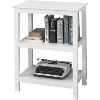 Console Table 3 Shelves, White