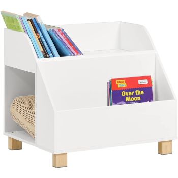 Kids Storage Bookcase 3 Compartments, White