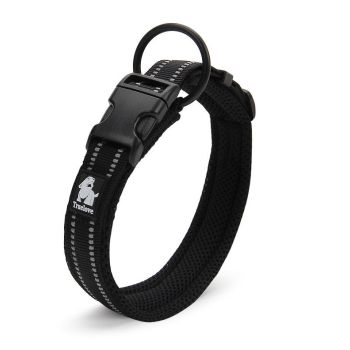 Heavy Duty Reflective Collar Black XS