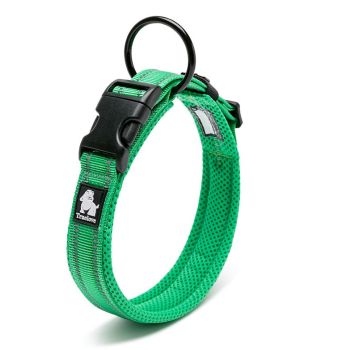 Heavy Duty Reflective Collar Grass Green M