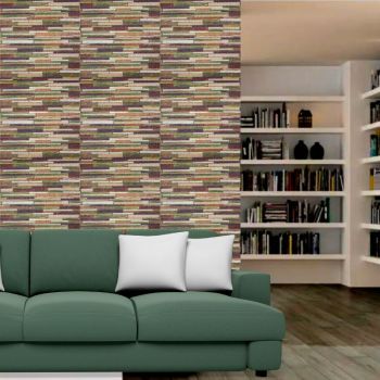 10PCS 3D Foam Patchwork Self Adhesive Home Wallpaper Panels 70 x 77cm