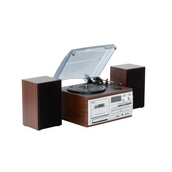 Audio Home Entertainment System (Brown) CDs, Vinyl, Bluetooth & More