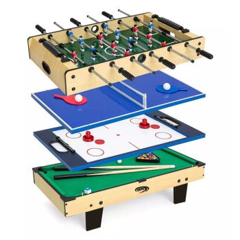 4-in-1 Games - Soccer, Table Tennis, Slide Hockey and Billiard Table