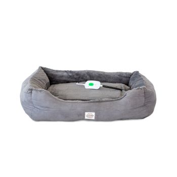 Easy to Clean Electric Heated Rabbit Faux Fur Covering Pet Bed - Small