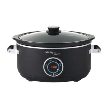 6.5L Digital Slow Cooker w/ Ceramic Pot, 300W, LED, 3 Programs