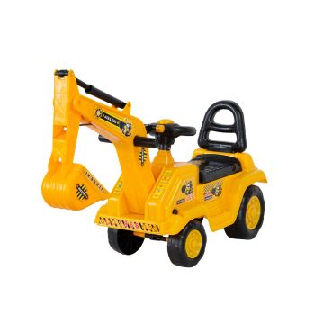 Ride-on Childrenâ€™s Toy Excavator Truck (Yellow)