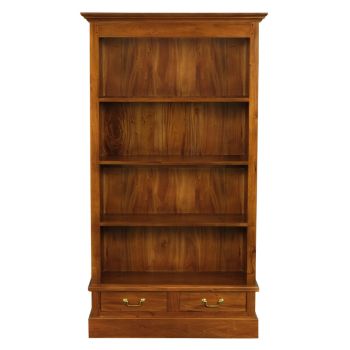 Tasmania 2 Drawer Bookcase (Light Pecan)