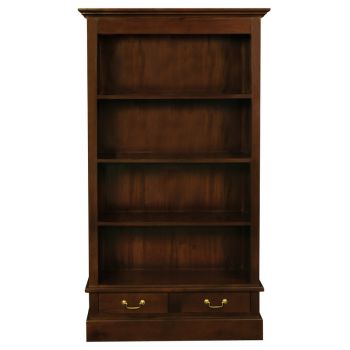 Tasmania 2 Drawer Bookcase (Mahogany)