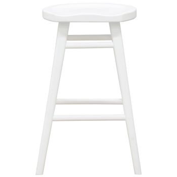 Scandinavian Timber Kitchen Counter Stool (White)