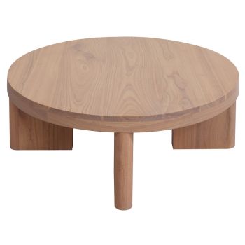 Apollo Round Solid Mindi Timber Coffe Table (Natural)