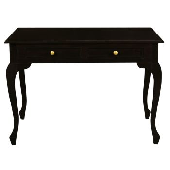 Queen Anne 2 Drawer Desk (Chocolate)