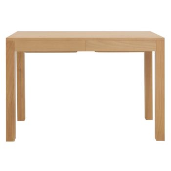 Amsterdam Solid Mindi Timber 2 Drawer Desk (Natural)