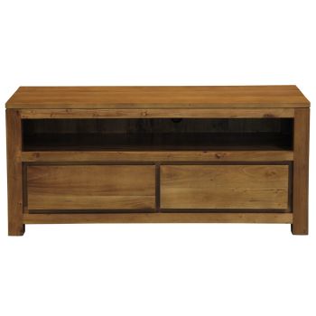 Amsterdam 2 Drawer Entertainment Unit (Light Pecan)