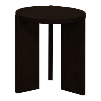 Apollo Round Solid Timber Side Table (Black)