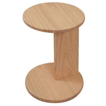 Brentwood Round Solid Timber Lamp Table (Natural)