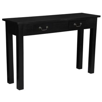 2 Drawer Straight Leg Sofa/Hall Table (Black)