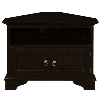 Tasmania 2 Door Corner TV Stand (Chocolate)