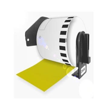 DK22606 Compatible Continuous Film 62mm Black/Yellow for Brother - for use in Brother Printer