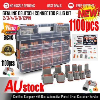 AU 1000 PCS Deutsch DT Connector Kit 14-16AWG Stamped Contacts 1100PCS UPGRADE