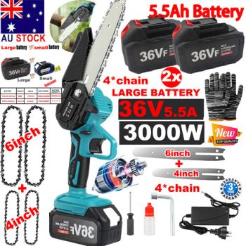 4"+6" Chainsaw Cordless Rechargeable Wood Cutter Saw Chain Saws Electric tools