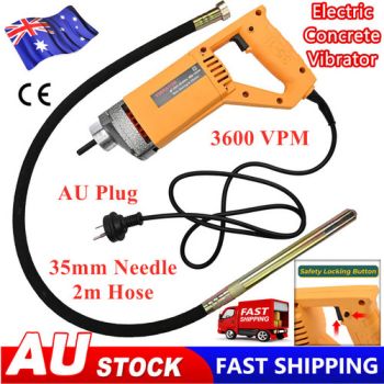 1800W Electric Concrete Vibrator 3600VPM 35mm Needle 2m Hose Cement Construct A