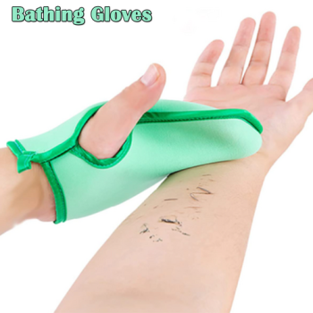 Green universal Double-Side Super Soft Exfoliating Bath Mitt Shower Gloves Body Clean