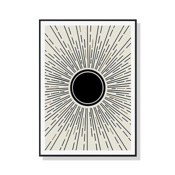 Wall Art 50cmx70cm Sun Rise Art Black Frame Canvas