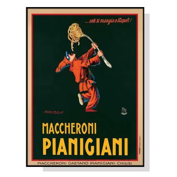 Wall Art 40cmx60cm Maccheroni Pianiciani Black Frame Canvas