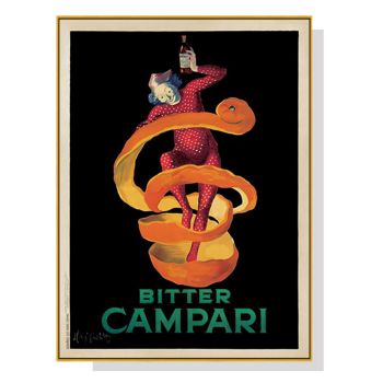 Wall Art 90cmx135cm Bitter Campari Gold Frame Canvas