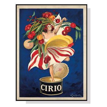 Wall Art 70cmx100cm Cirio By Leonetto Cappiello Black Frame Canvas