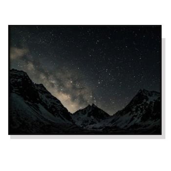 Wall Art 70cmx100cm Night Court Black Frame Canvas