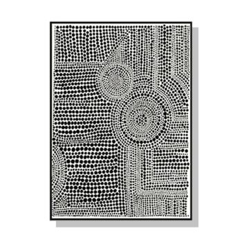 Wall Art 60cmx90cm Clustered Dots A Black Frame Canvas