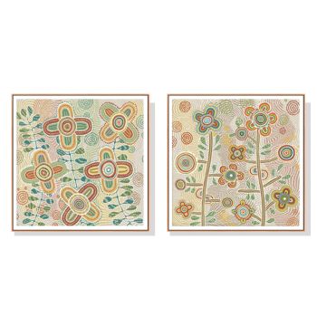 Wall Art 40cmx40cm Lovely Pattern II 2 Sets Wood Frame Canvas