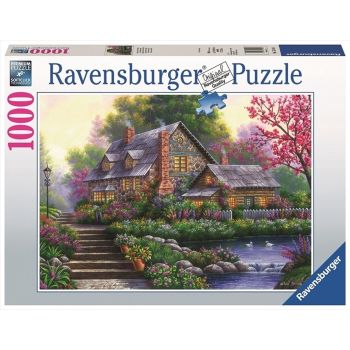 Ravensburger - 1000pc Romantic Cottage Jigsaw Puzzle