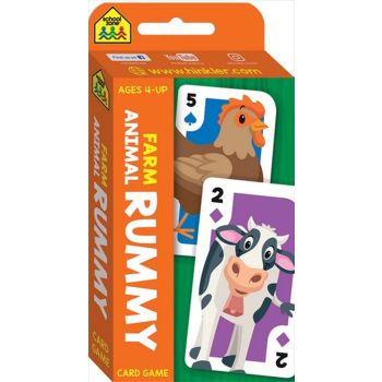 School Zone Farm Animal Rummy Flash Card Game