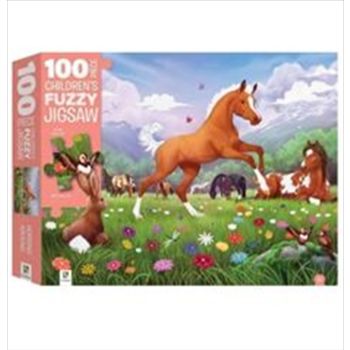 Horsing Around: Fuzzy Jigsaw 100 Piece