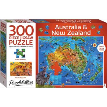 Puzzlebilities 300 Piece Jigsaw: Australia and New Zealand Map