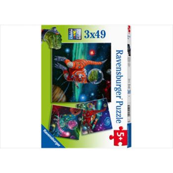 Dinosaurs In Space 3 X 49 Piece Puzzle