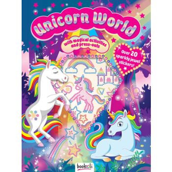 Puffy Sticker Jewel Unicorn World