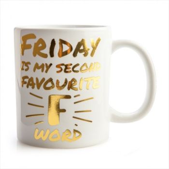 Friday Gold Foil Rude Mug