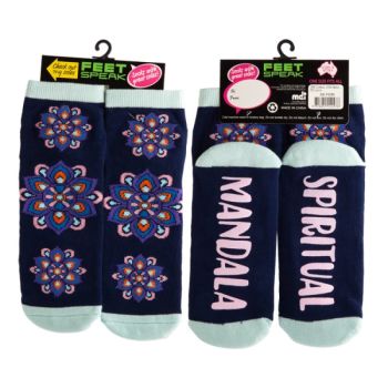 Mandala Feet Speak Socks