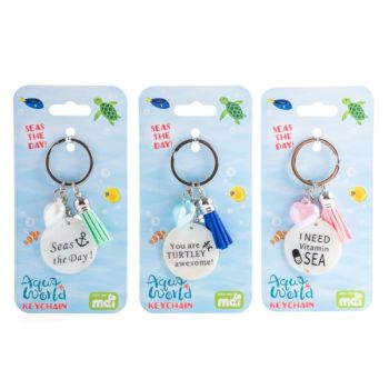 Aqua World Seashell Keychain - Assorted (SENT AT RANDOM)