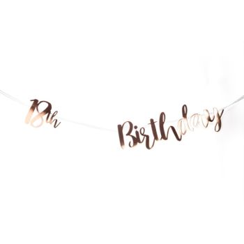 18th Birthday Rose Gold Bunting