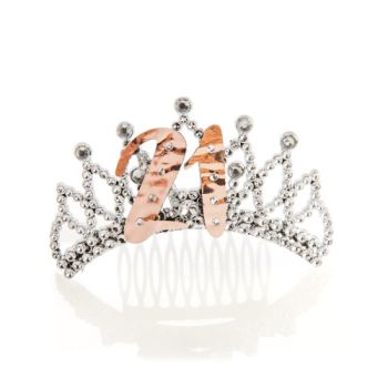 21st Rose Gold And Silver Tiara